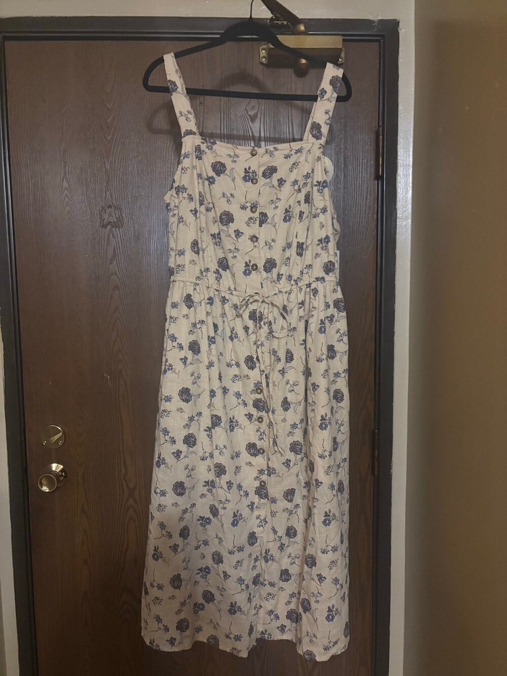 NWT Lea Anthropologie Floral Boho Indie Cottagecore Pockets Midi Dress